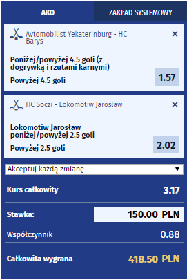 Dubel na KHL eWINNER 27.01