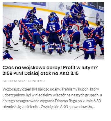 KHL - Typy