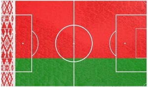 Piłka nożna Białoruś flaga na boisku