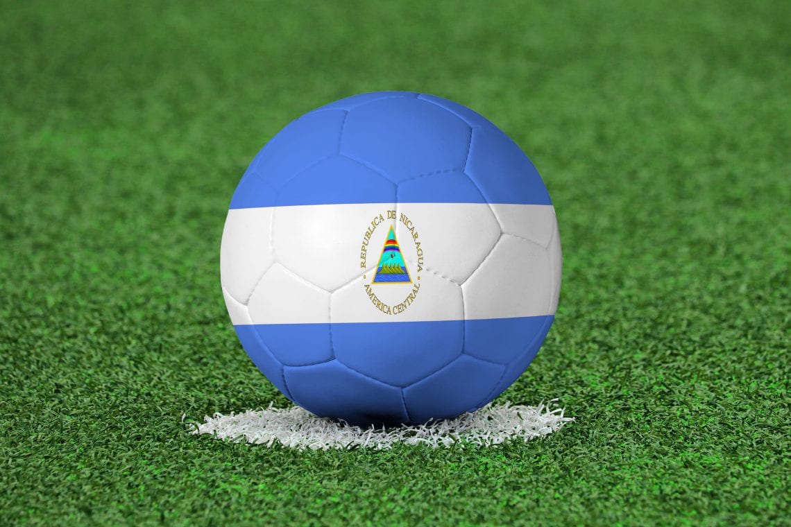 Piłka z flagą Nikaragui