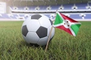 Piłka i flaga Burundi