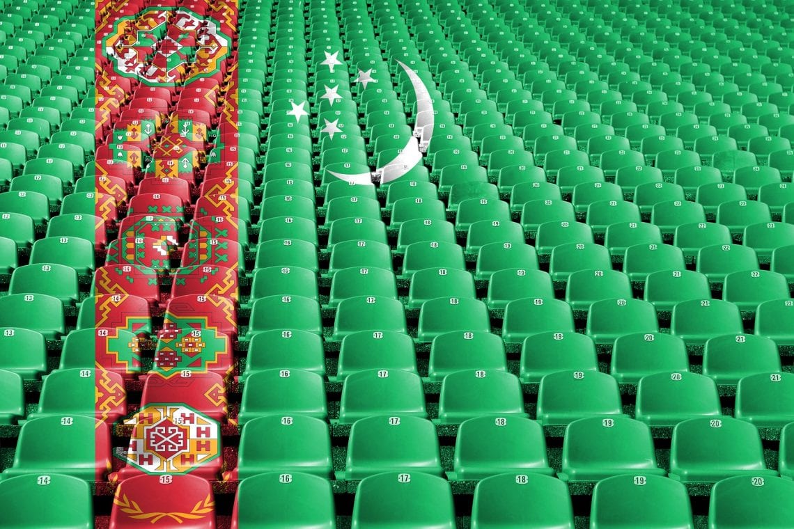 Siedzenia flaga Turkmenistan