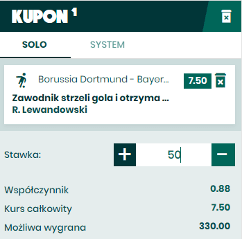 Robert Lewandowski BETFAN Kupon na 26.05.