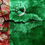 Flaga Turkmenistanu na murze