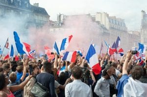 Zgromadzenie flagi Francja