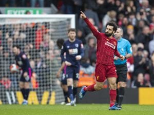 Fulham vs Liverpool - PL 13.12, Mo Salah po strzelonym golu