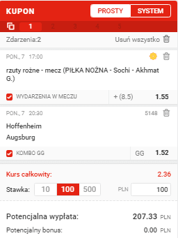 Bundesliga + Rosja Superbet 07.12.
