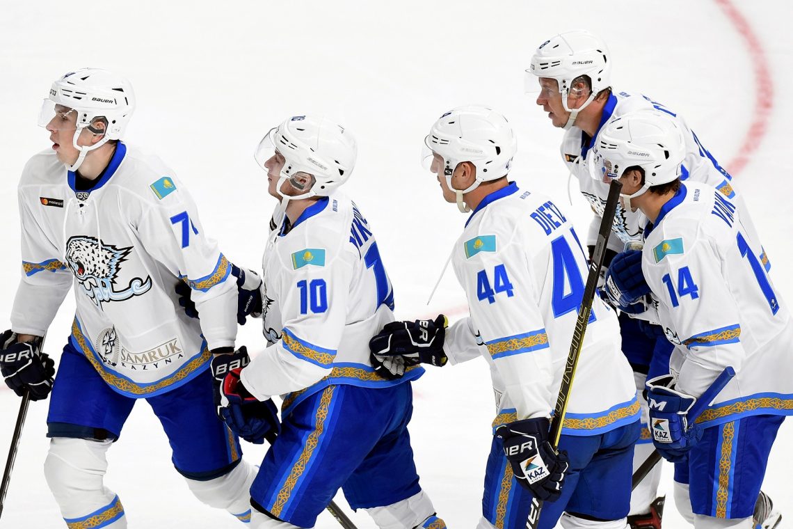 Zawodnicy z Kazachstanu w Rydze KHL
