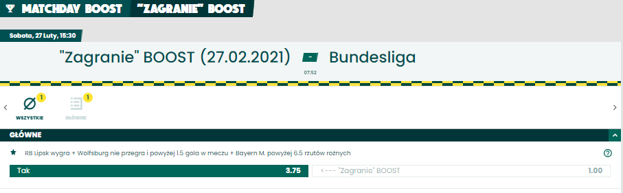 Zakład specjalny BETFAN 27.02. Bundesliga