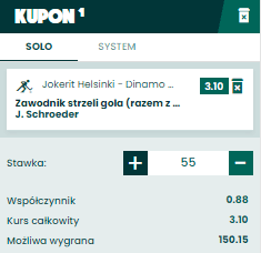 BETFAN Jokerit KHL strzelec BETFAN na 18.02.