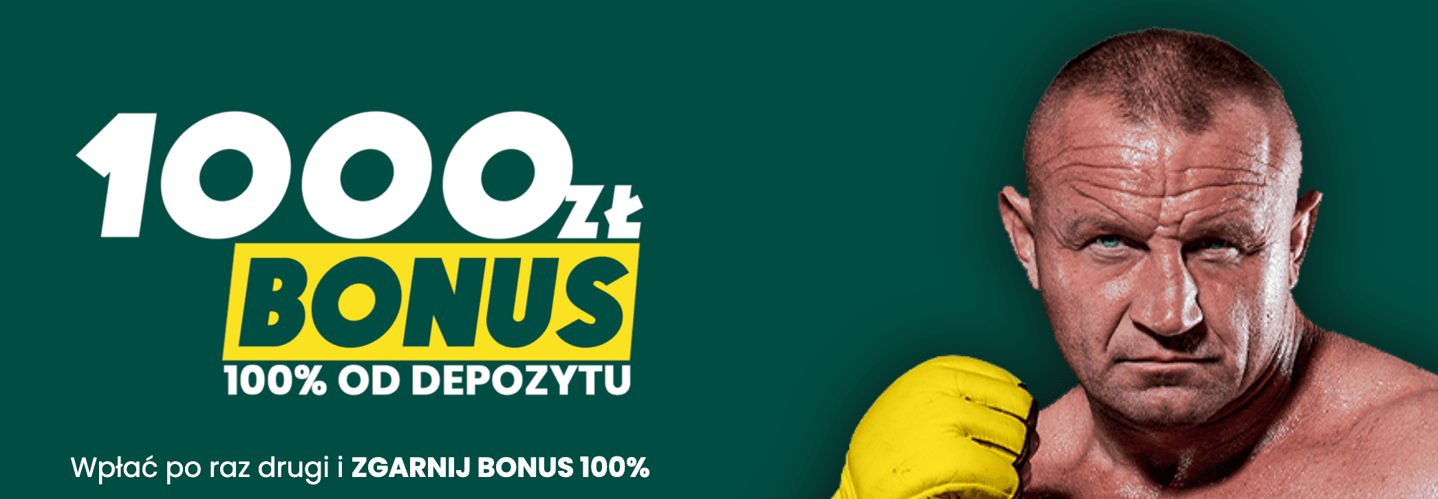 Mariusz Pudzianowski promujący bonus od depozytu w BETFAN.