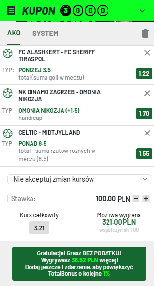 Totalbet kupon LM 20.07.