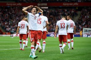 Robert Lewandowski i piłkarze reprezentacji Polski