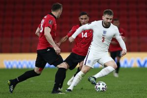 Qazim Laci (Albania) oraz Luke Shaw (Anglia)