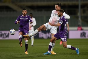 Zlatan Ibrahimovic i piłkarze Fiorentiny