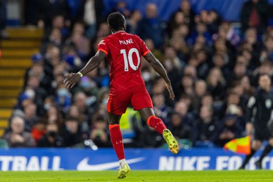 Sadio Mane po strzelonym golu - kupon SEO Liverpool - Shrewsbury 08.01.