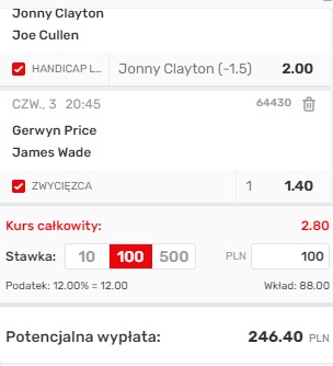 Kupon Superbet Double dart 03.02.2022