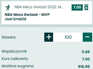 NBA All Star Game typ na MVP 20.02.2022