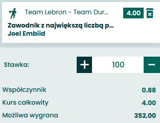 NBA All Star Game typ na mecz gwiazd; NBA 20.02.2022