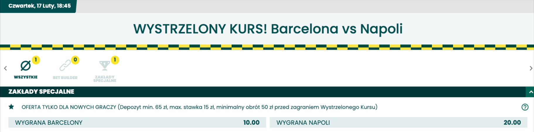 barcelona napoli kursy betfan