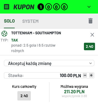 kupon Totalbet - Premier League 