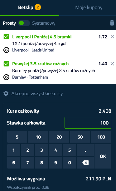 kupon Premier League 23.02.