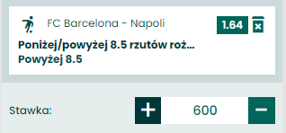 kupon solo barcelona - napoli betfan