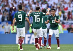 Meksyk zawodnicy radość