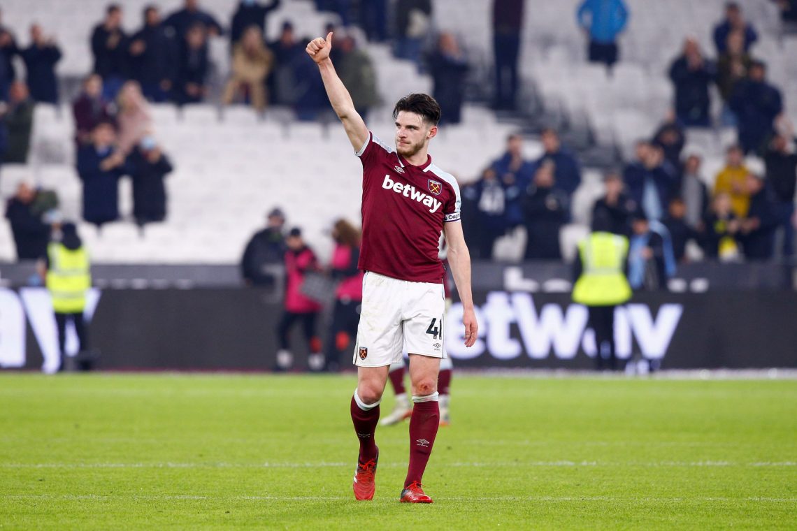 Declan Rice dziękujący kibicom