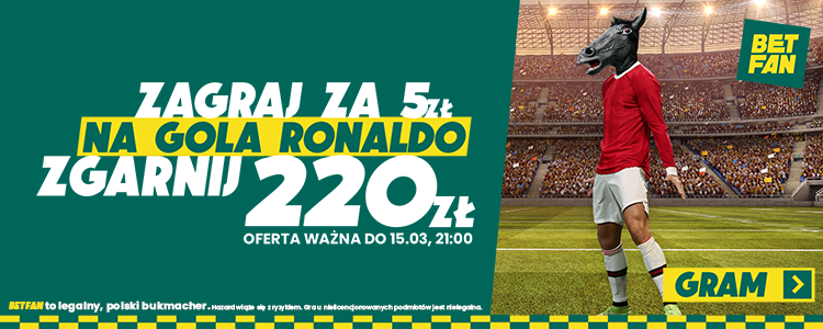 Wygrana 220 PLN grafika Ronaldo
