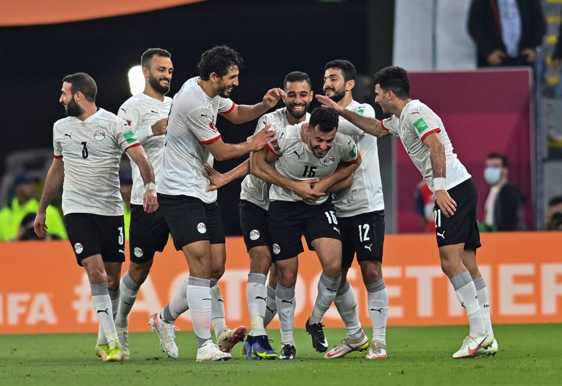 Reprezentacja Egiptu po strzelonym golu