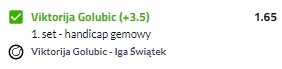 Kupon SEO Swiatek vs Golubic 25.03.2022