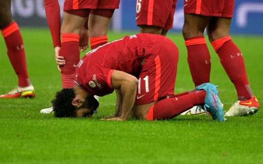 Mohamed Salah po strzeleniu gola