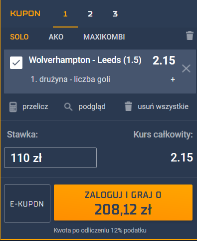 kupon SEO Wolves - Leeds