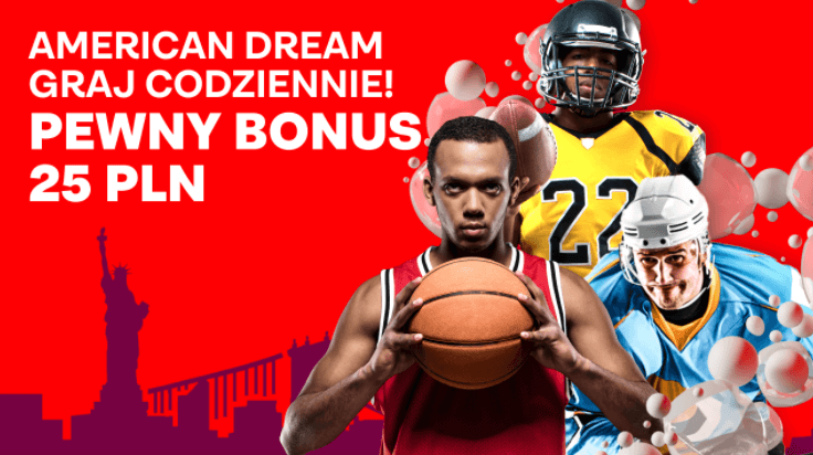 Promocja bukmachera Superbet o nazwie American Dream.