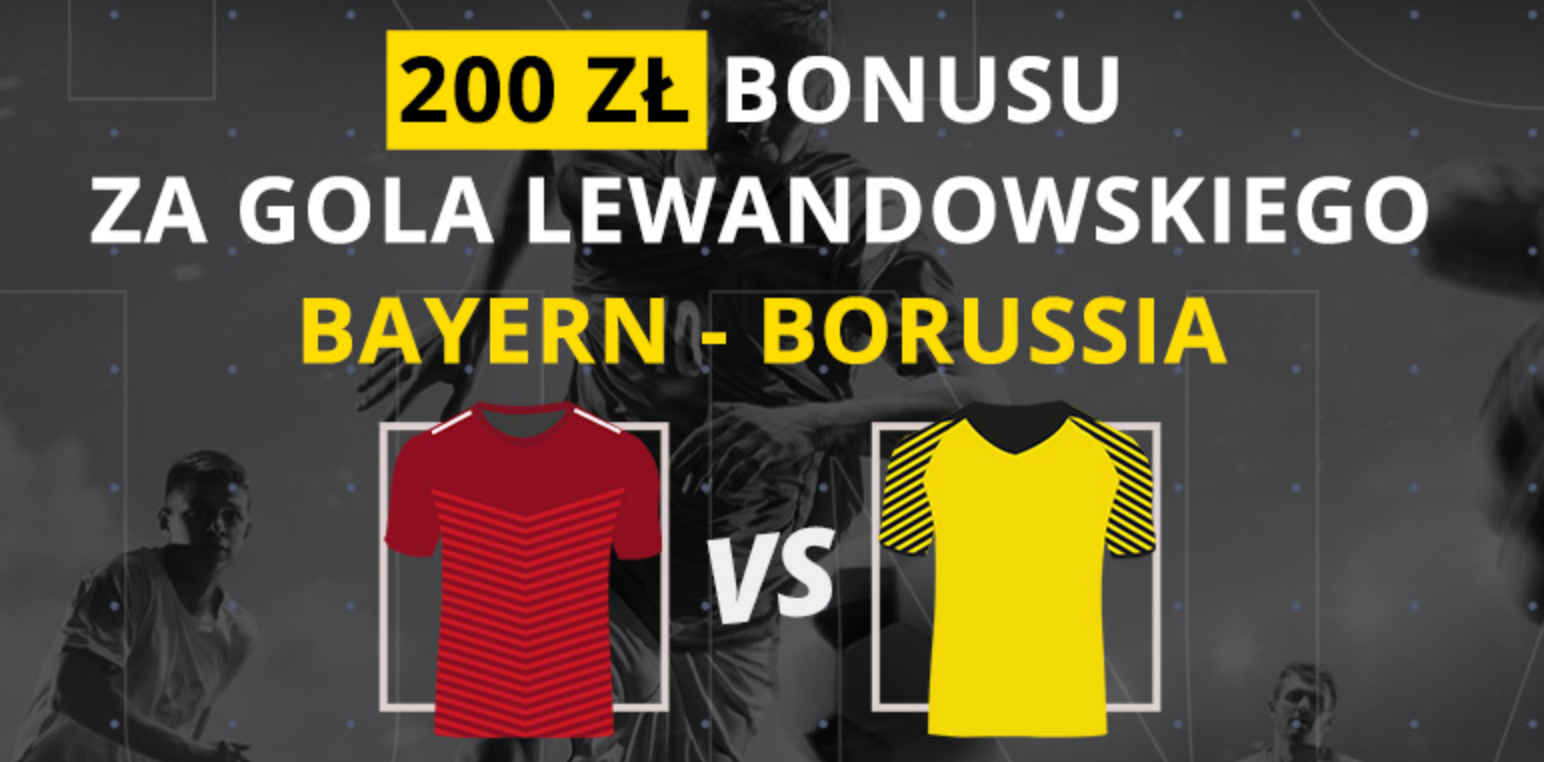 Bonus 200 PLN za gola Lewego w meczu z BVB