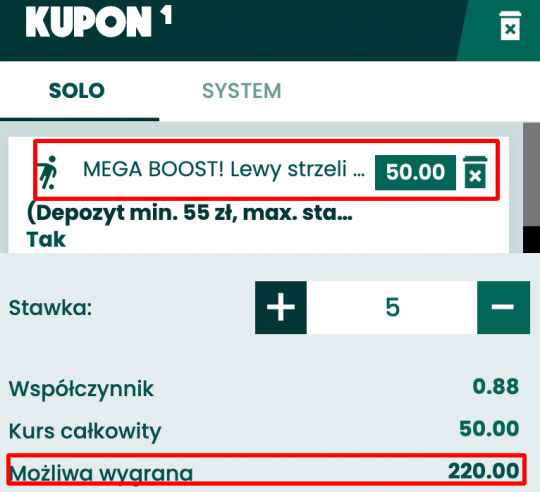 Kupon na mecz Bayern BVB