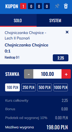 kupon SEO Chojniczanka - Lech 2