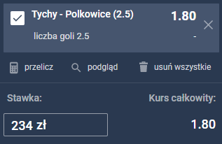 kupon solo gks tychy - górnik polkowice sts