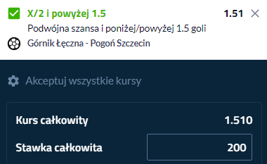 kupon solo górnik łęczna - pogoń szczecin forbet