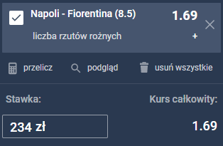 kupon solo napoli - fiorentina sts