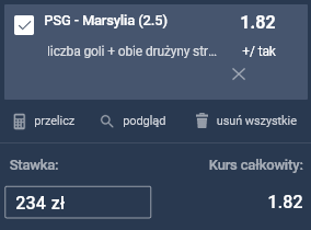 kupon solo psg - olympique marsylia sts