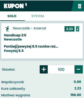 kupon SEO Newcastle - Arsenal 16.05.