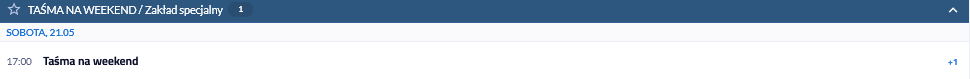 taśma na weekend zakład forBET