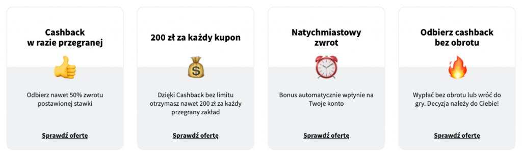 Fuksiarz bonus dla stałych graczy - cashback bez limitu, zasady.