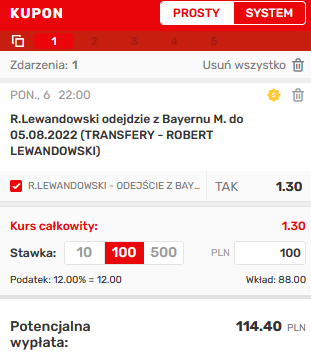kupon Lewandowski 06.06