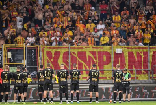 zawodnicy korony kielce w meczu Ekstraklasy