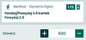 kupon solo Benfica - Dynamo Kijów BETFAN
