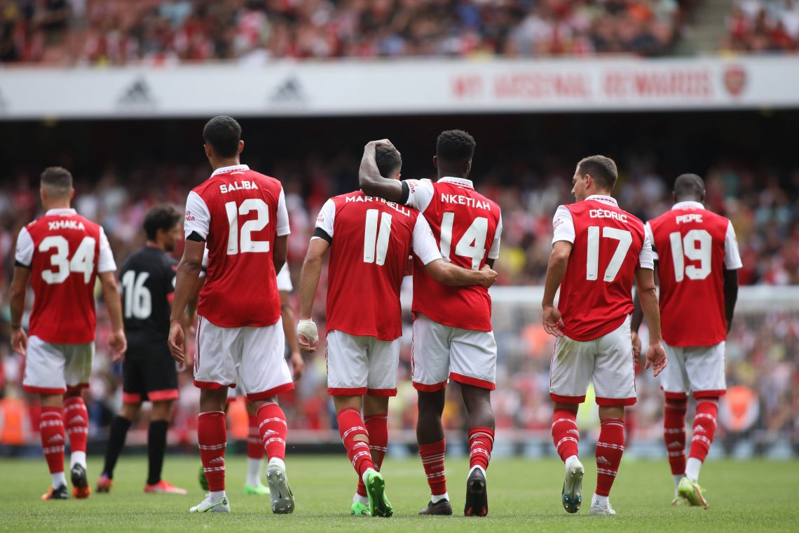 Piłkarze Arsenalu po zdobytym golu