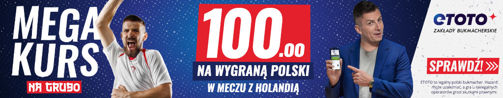 promocja na mecz polska - holandia w ETOTO banner pod leadem